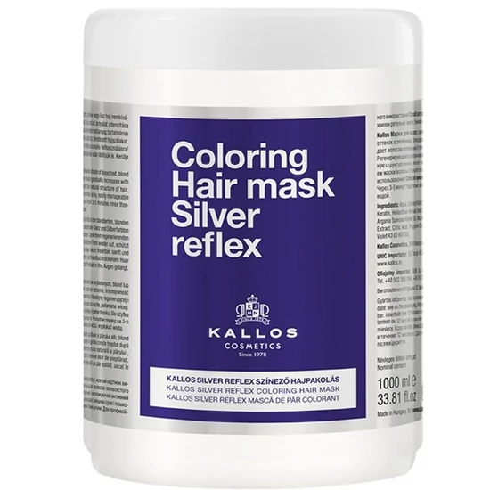 Kallos Silver reflex színező hajpakolás 1000ml
