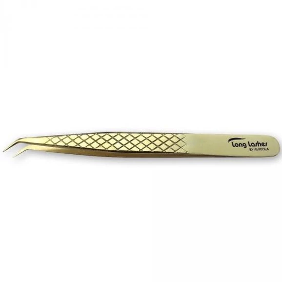 Long Lashes csipesz hajlított - arany 12cm