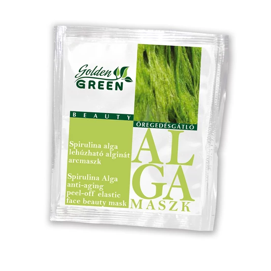 Golden Green Spirulina Alga lehúzható öregedésgátló arcmaszk 6g