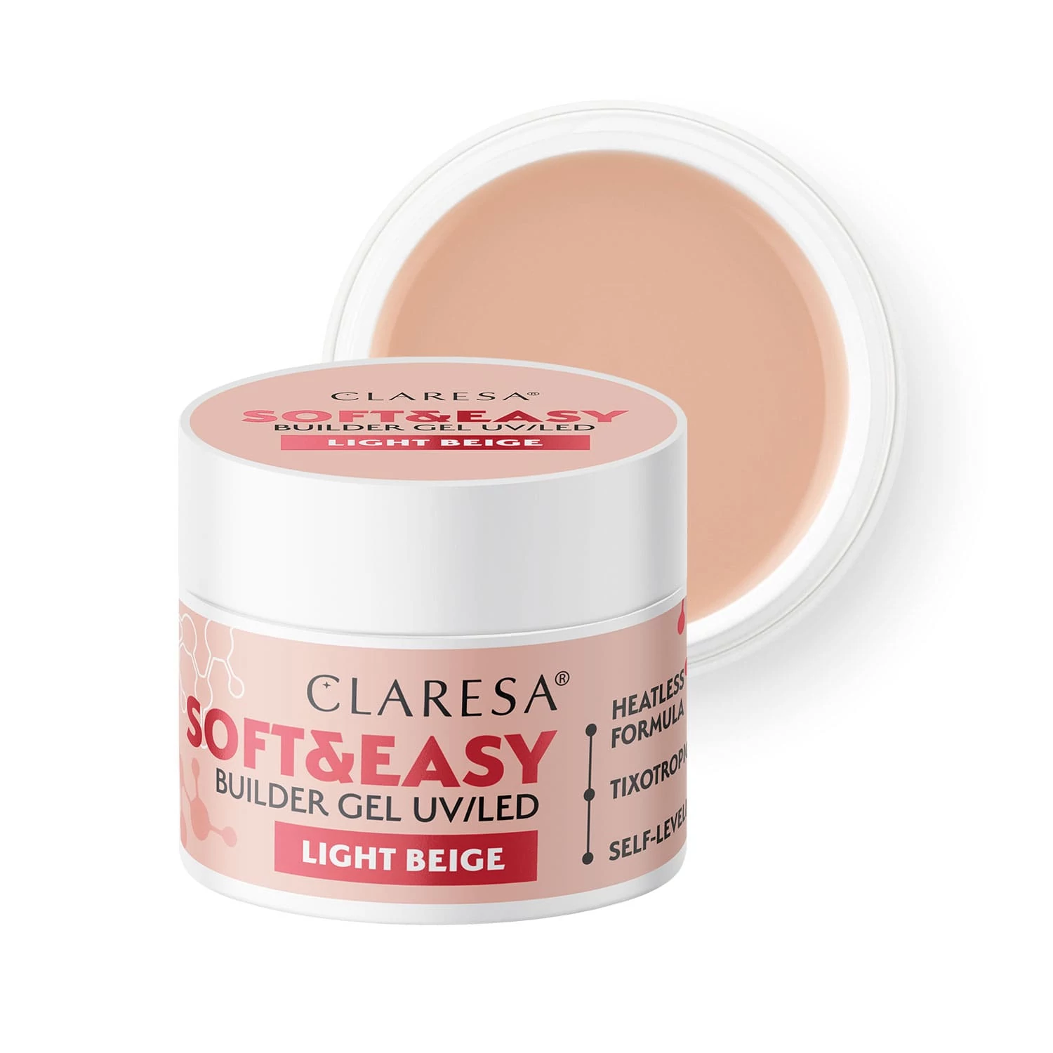 Claresa építőzselé Soft&Easy Light Beige 90g