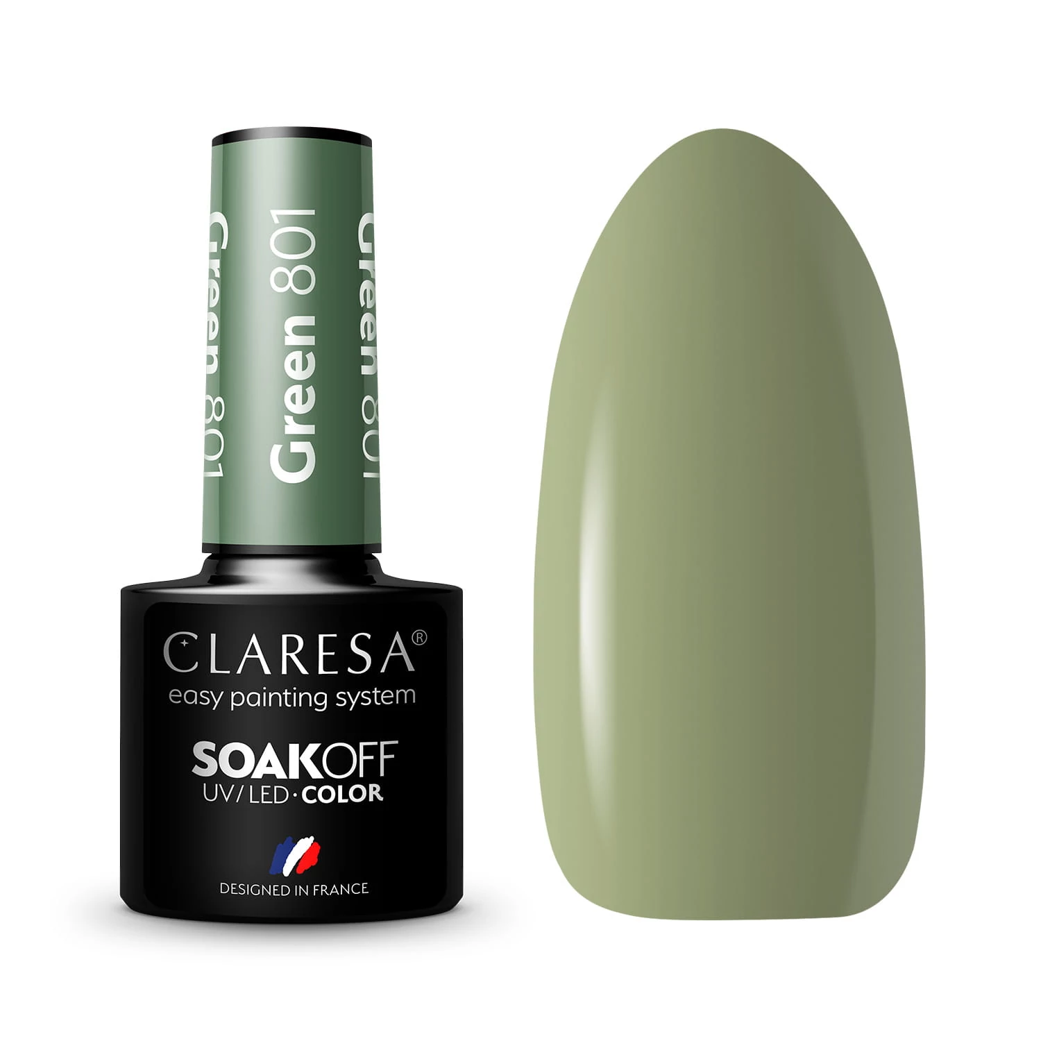 Claresa Green 801 gél lakk 5g