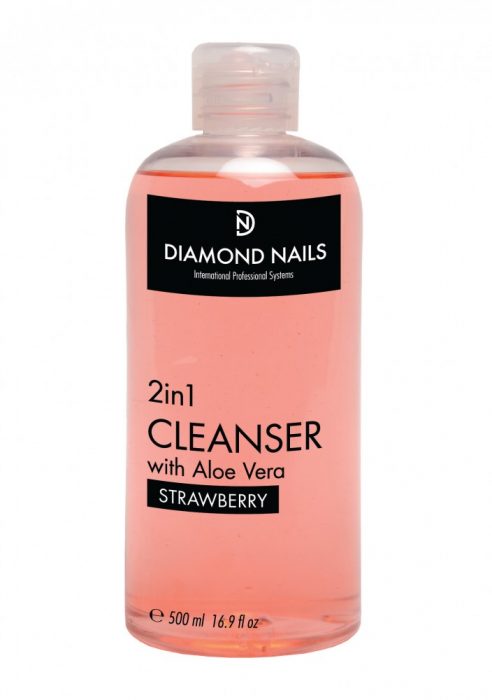 Diamond Nails 2in1 Cleanser 500ml - Aloe vera kivonattal - Eper