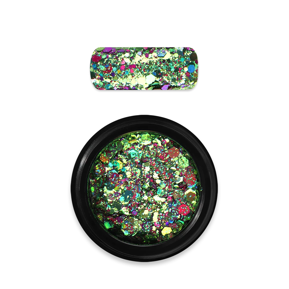 Moyra Holo glitter mix No.18 Kaméleon zöld