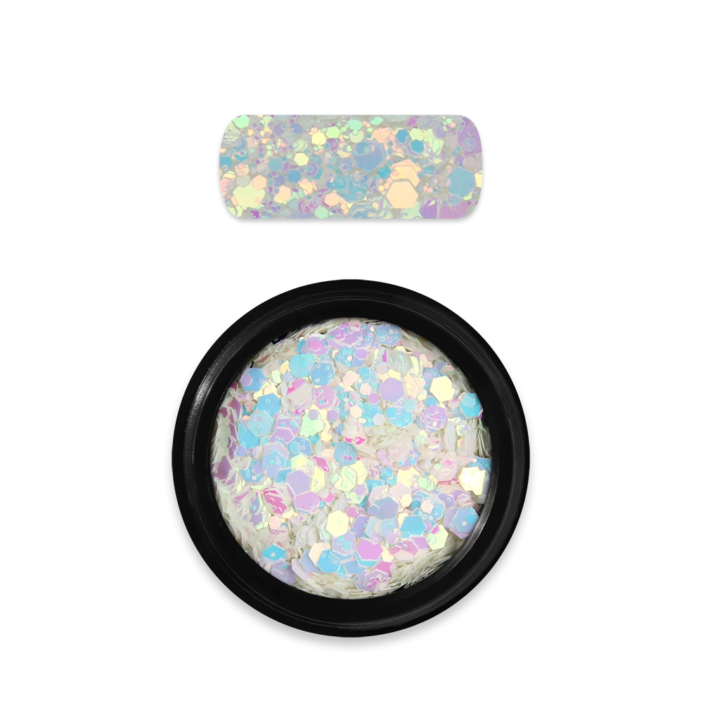 Moyra Holo glitter mix No. 12 Kaméleon Fehér