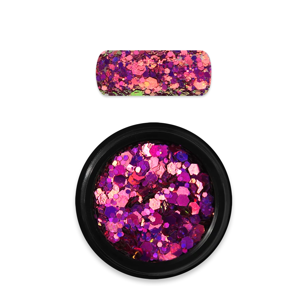 Moyra Holo glitter mix No. 13 Kaméleon Pink