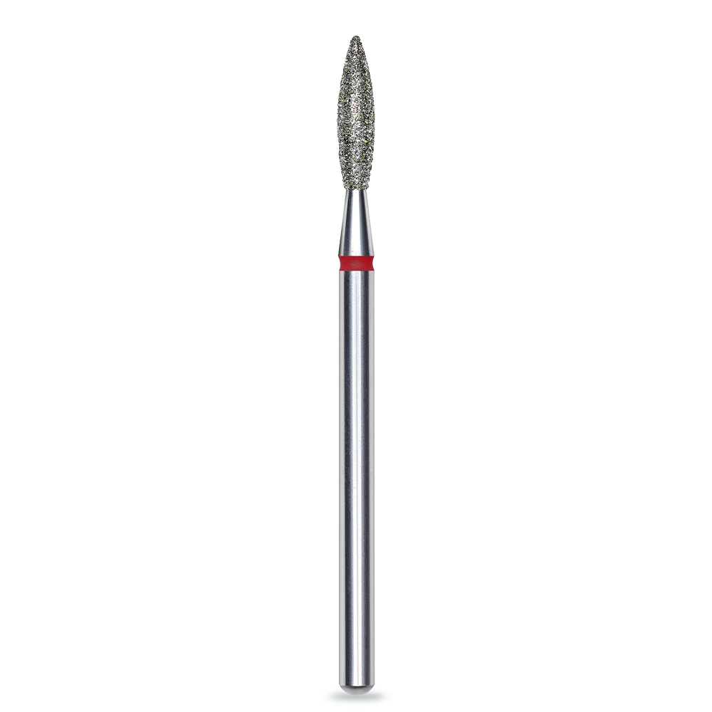 Moyra Staleks FLAME Gyémánt lándzsa csiszolófej, finom (PIROS) 2.3 mm/10 mm