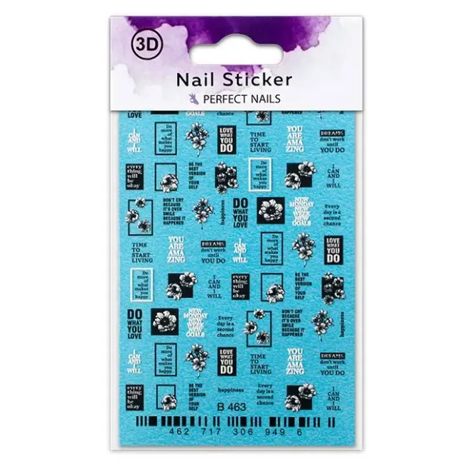Perfect Nails Körömmatrica - 3D Quotes