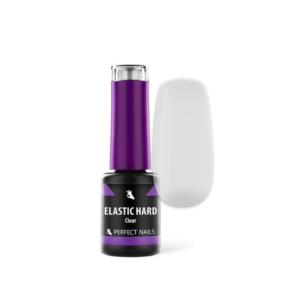 Perfect Nails Elastic Hard - Rubber Base Gel - Ecsetes Műkörömépítő Zselé 4ml - Clear