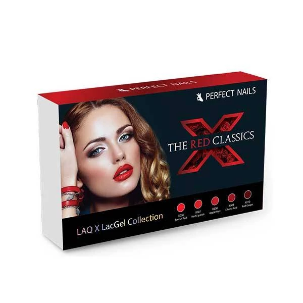 Perfect Nails LacGel LaQ X - The Red Classics Gél Lakk Szett 5*8ml