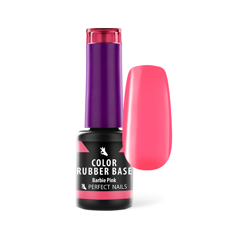 Perfect Nails  Color Rubber Base Gel - Színezett Alapzselé 4ml - Barbie Pink