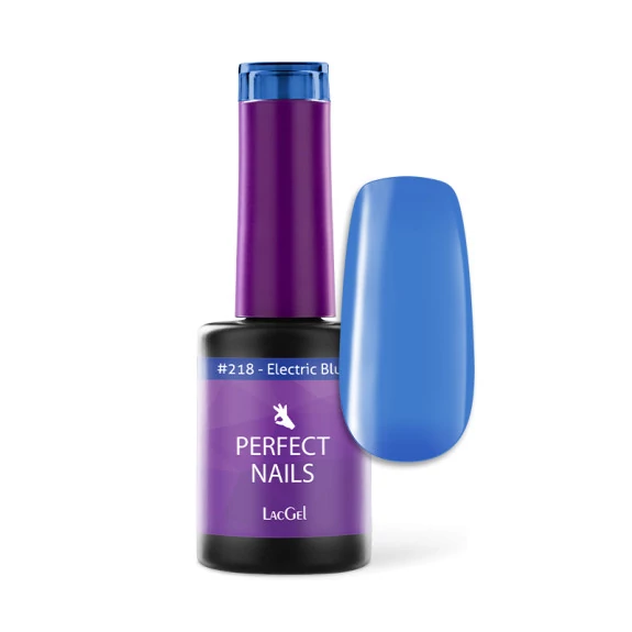 Perfect Nails LacGel 218 Gél Lakk 8ml - Electric Blue - Future Sporty