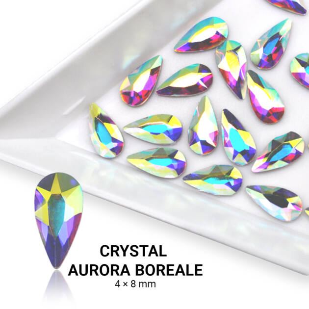 Formakő csepp alakú - 4x8mm - Crystal AB