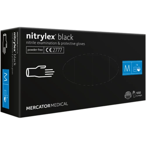 Nitrylex® black M púdermentes nitril kesztyű