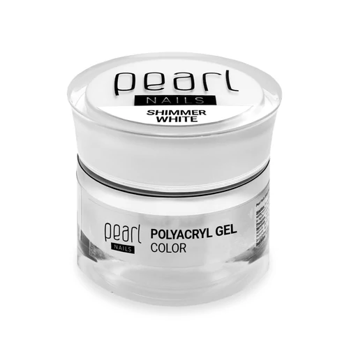 Pearl Nails PolyAcryl gel színes akrilzselé shimmer white 39g
