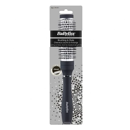 BaByliss Kerámiás körkefe 28 mm - rövid, félhosszú hajhoz (lila/fekete)