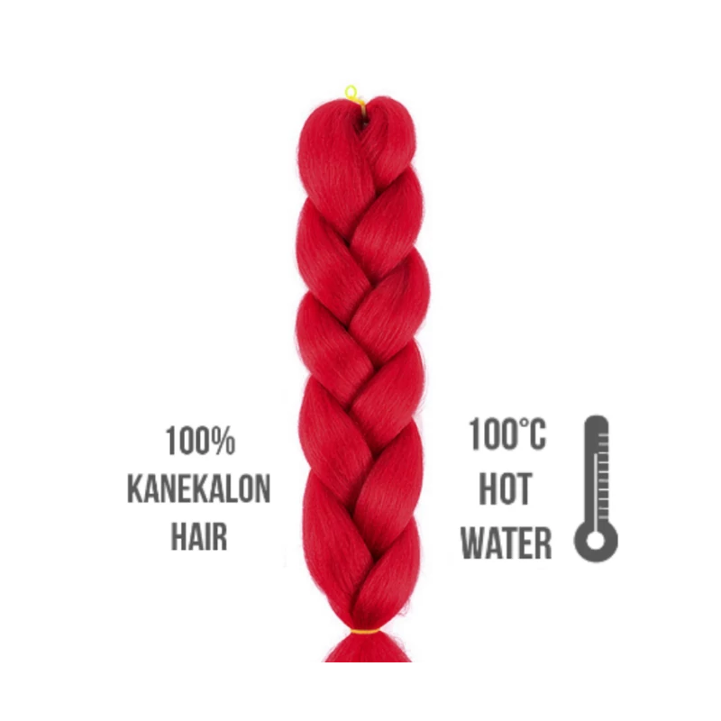 Afro szintetikus 100% kanekalon haj 85gr - Tomato red