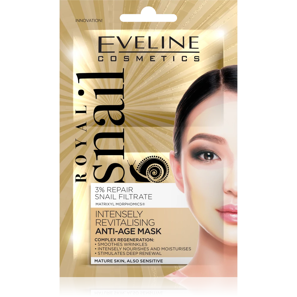 Eveline Royal Snail Intenzív revitalizáló arcmaszk 2x5ml  csiganyállal