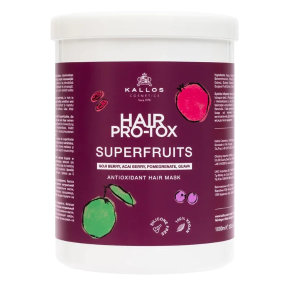 Kallos Hajpakolás Haj Pro-Tox Superfruits Hajpakolás 1000ml