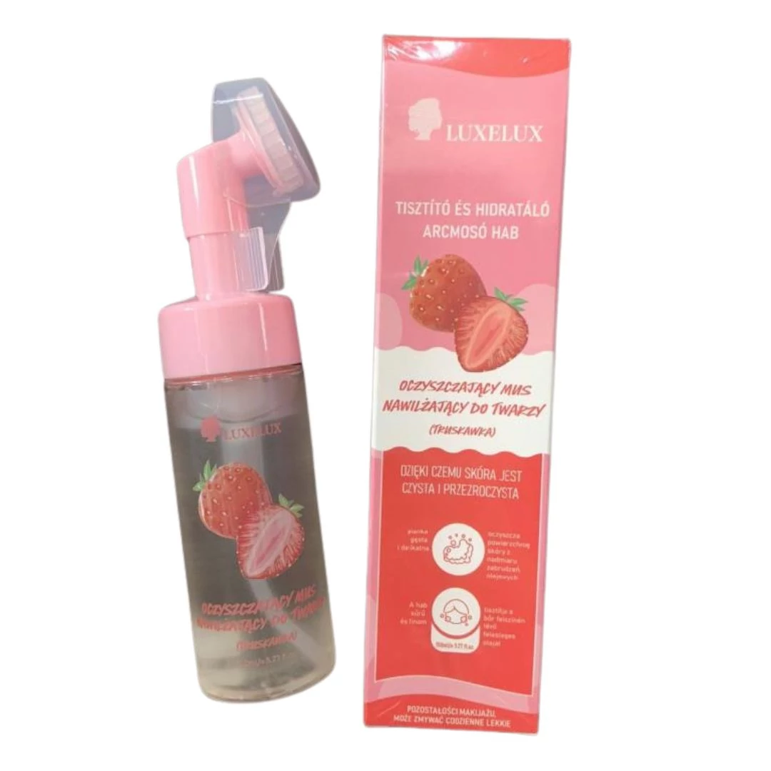 Luxelux Eper arctisztító hab kefével 150ml