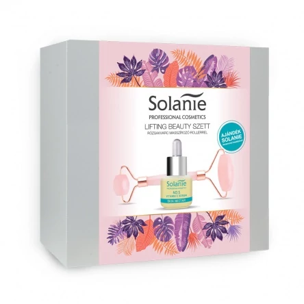 Solanie Lifting Beauty szett Rózsakvarc masszírozó rollerrelszett 