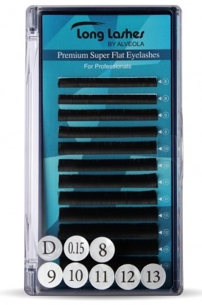 Long Lashes Premium Super Flat Pilla D/ 0,15-MIX