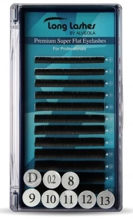 Long Lashes Premium Super Flat Pilla D/ 0,20-MIX